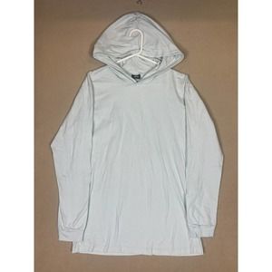 Stussy Shirt Adult Extra Large Blue Hooded Casual Preppy Long Sleeve Mens
